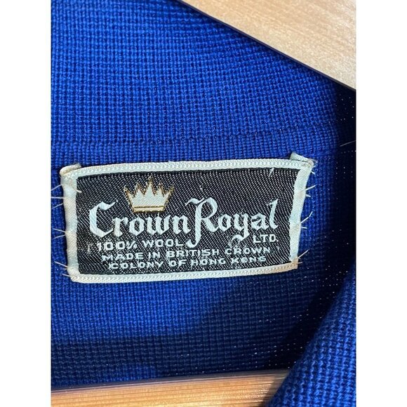 Vintage Crown Royal Made in Hong Kong Wool Button Up Wool Coat - Picture 5 of 10
